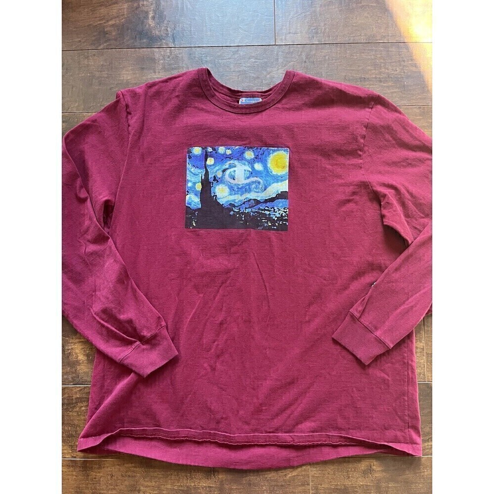 Champion Starry Nigjlong Sleeve Crew Neck T Shirt Size 2XL